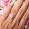 Moonstone diamond ring - muse - moonstone engagement ring