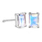 Moonstone earrings - rumi studs - 925 sterling silver - 