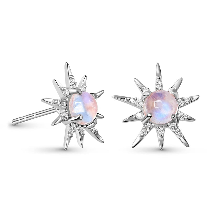 Moonstone earrings - starlight studs - moonstone earrings