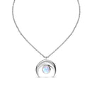Moonstone necklace - crescent moon - moonstone necklace