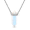 Moonstone necklace - supernal - 925 sterling silver - 