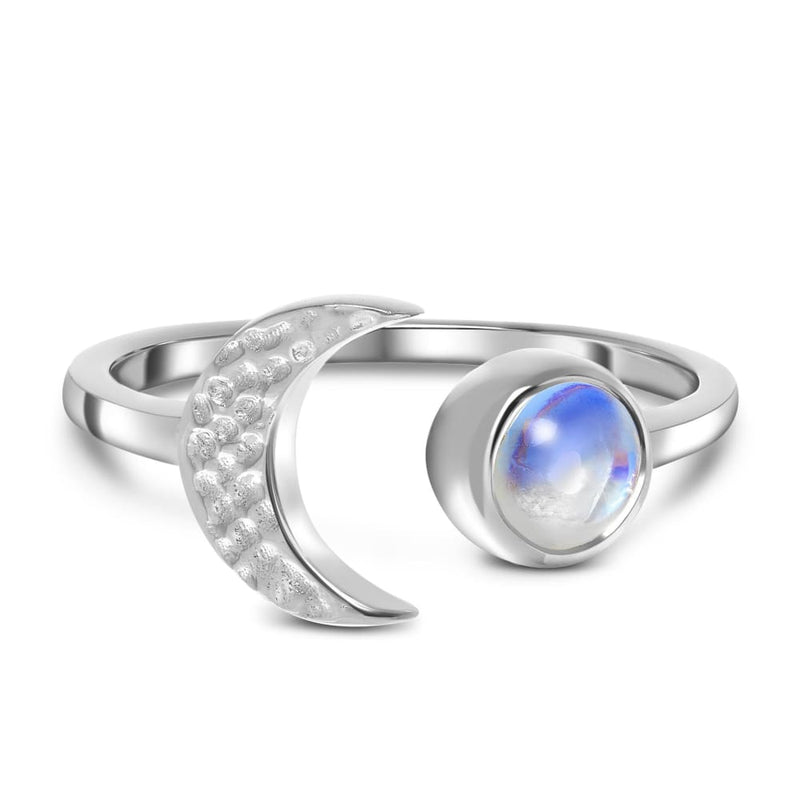 Moonstone ring - luna delight - 925 sterling silver / 5 - 
