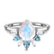 Moonstone ring - queenly - 925 sterling silver / 5 - 