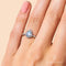Moonstone ring with diamonds - tear of joy - moonstone 
