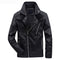 Motorcycle classic men’s leather jacket - black / small