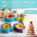 Multi-sizes creative 3d cookies maker - round - kitchen & 