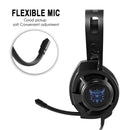 Noise canceling gaming stereo wired headphones with led 