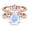 Nymph ring & sovereign band - 14kt rose gold vermeil / 5 - 