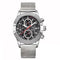 Obelisk Chronograph Stainless Steel Watch - Silver Black Red