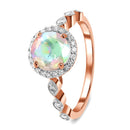 Opal diamond ring - soulmate - opal engagement ring