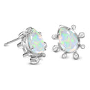 Opal earrings rise - october birthstone - moonstone earrings