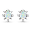 Opal earrings rise - october birthstone - 925 sterling 