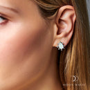 Opal earrings rise - october birthstone - moonstone earrings