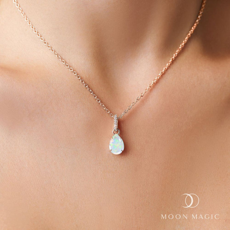 Opal necklace sway - october birthstone - opal necklace
