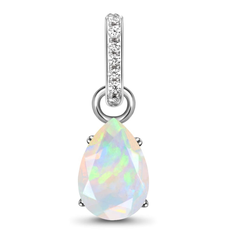 Opal pendant sway - october birthstone - 925 sterling silver