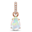 Opal pendant sway - october birthstone - 14kt rose gold 