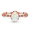 Opal ring - above clouds - 14kt rose gold vermeil / 5 - opal