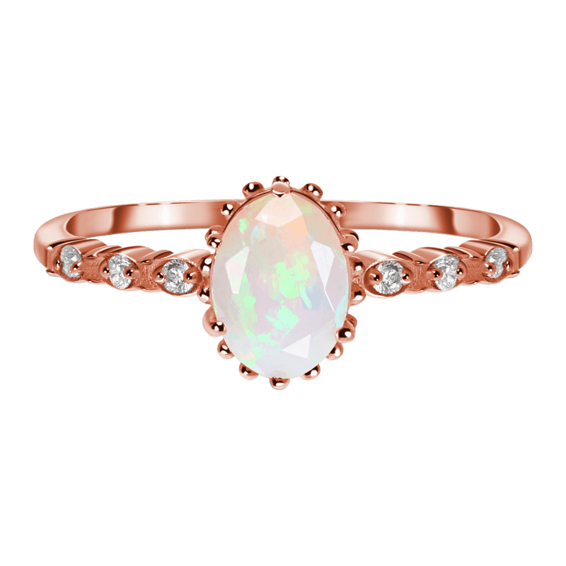 Opal ring - above clouds - opal ring