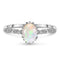 Opal ring - above clouds - 925 sterling silver / 5 - opal 