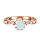 Opal ring essence - october birthstone - 14kt rose gold 