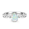 Opal ring essence - october birthstone - 925 sterling silver