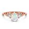Opal ring - lania - 14kt rose gold vermeil / 5 - opal ring