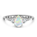 Opal ring - lania - 925 sterling silver / 5 - opal ring