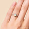 Opal ring with diamonds - mirth - diamond ring