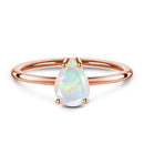 Opal ring - yonder glow - 14kt rose gold vermeil / 5 - opal 