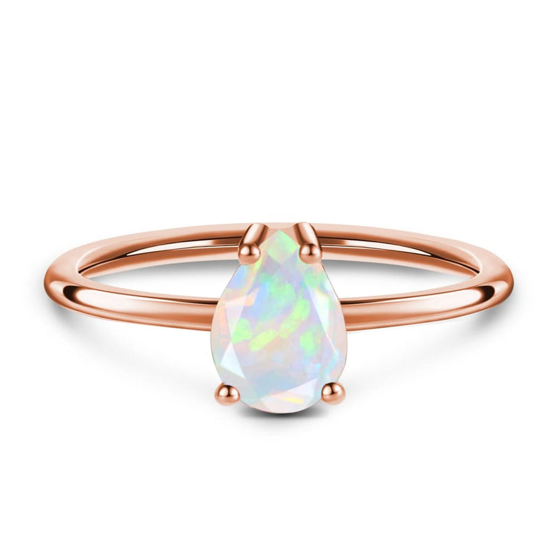 Opal ring - yonder glow - 14kt rose gold vermeil / 5 - opal 