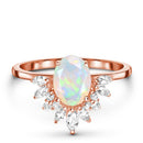 Opal white topaz ring - manon - 14kt rose gold vermeil / 5 -