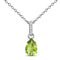 Peridot necklace sway - august birthstone - 925 sterling 