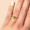Peridot ring essence - august birthstone - peridot ring