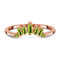 Peridot ring - sovereign band - 14kt rose gold vermeil / 5 -