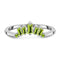 Peridot ring - sovereign band - 925 sterling silver / 5 - 