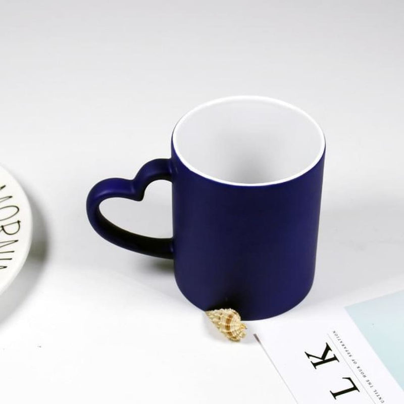 Personalized Pictures Mug, Heat Sensitive. Personalized Mug ELECTRONICS-HEAVEN Heart Blue 
