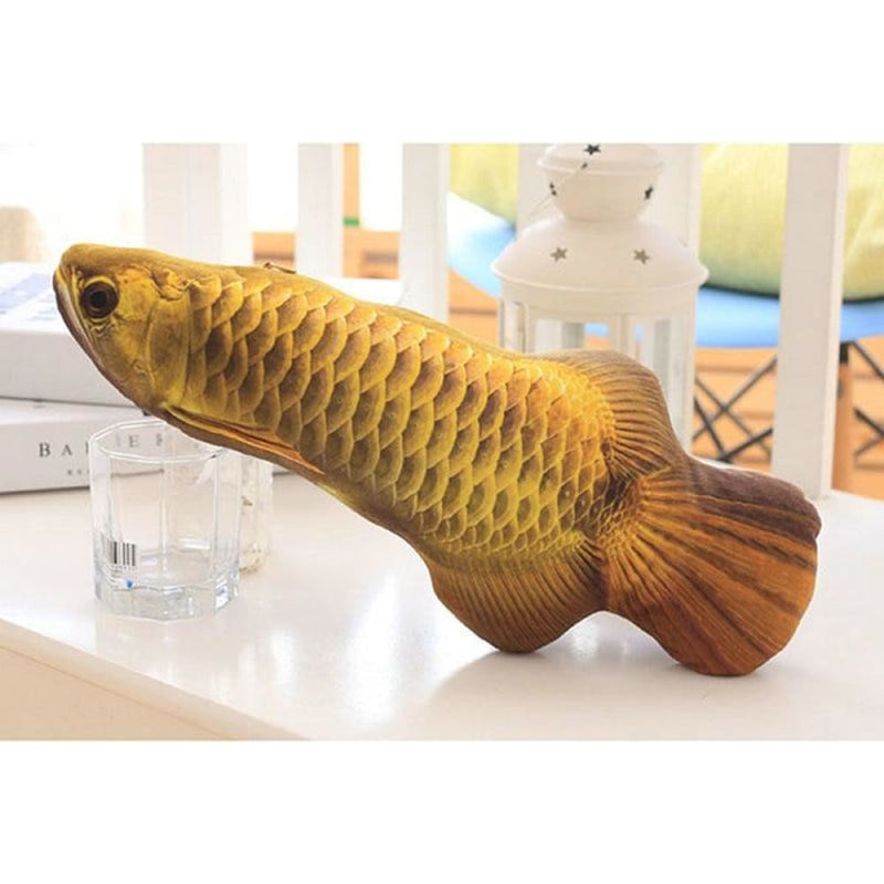 Pet Soft Plush 3D Fish Shape Cat Toy Interactive Gifts Fish Catnip Toys Stuffed Pillow Doll Simulation Fish Playing Toy For Pet - ELECTRONICS-HEAVEN