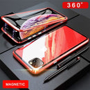 Phone Magnetic Metal Case With Luxury Tempered Glass For iPhone 6, 7, 8, XS XR MAX, 11 - ELECTRONICS-HEAVEN