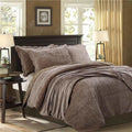 Picasso Quilt Cover Set - Brown - Bedspread
