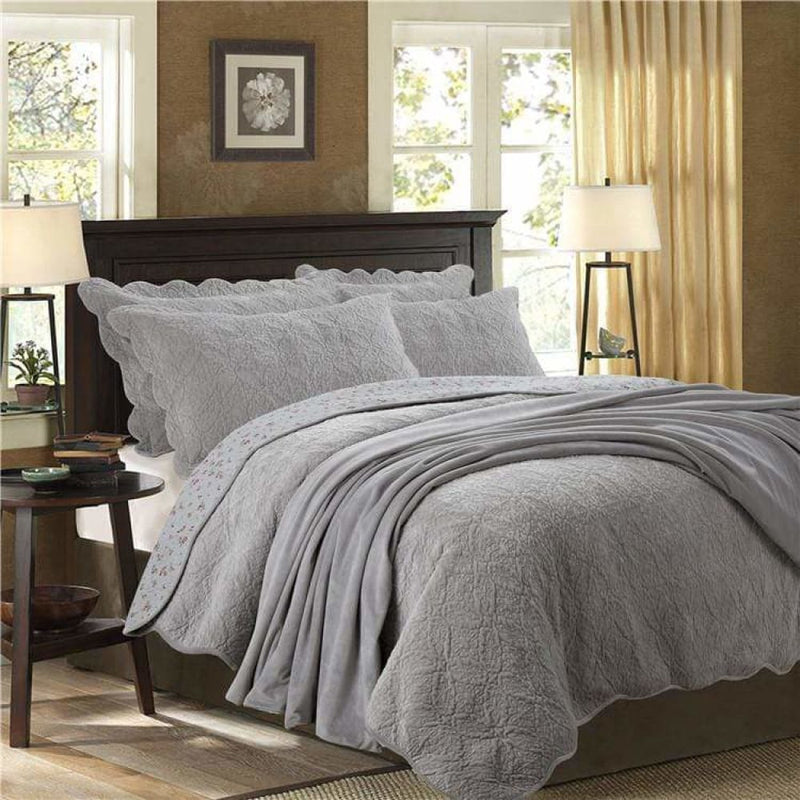 Picasso Quilt Cover Set - Grey - Bedspread