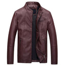 Pilot biker motorcycle men’s leather jacket - red / small