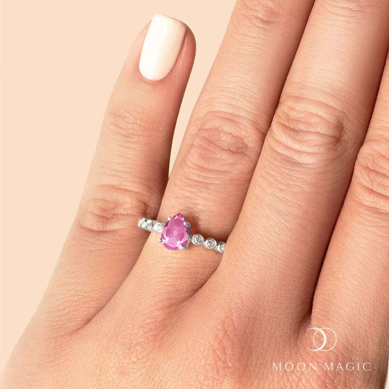 Pink sapphire ring - essence - pink sapphire ring