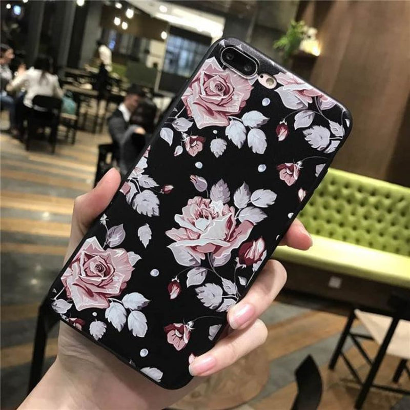 Pink white rose flower iphone case - 2 / for iphone 6 6s