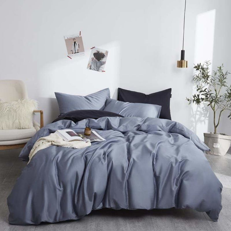 Premium Bedding Set - Blue Grey / Queen - Bedding Sets