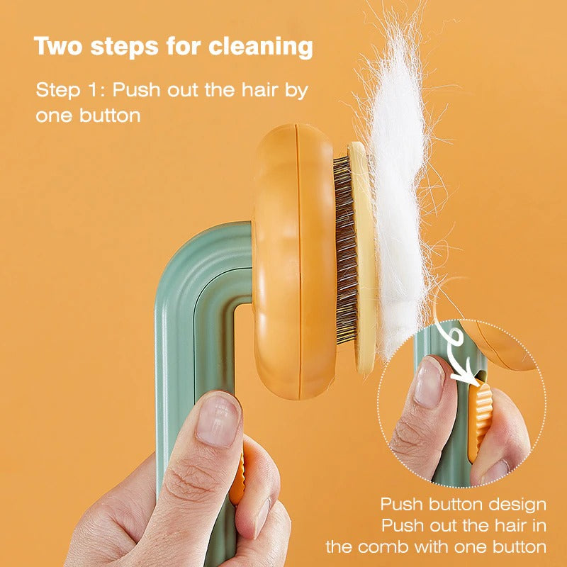 Pumpkin Pet Cleaning Brush Comb