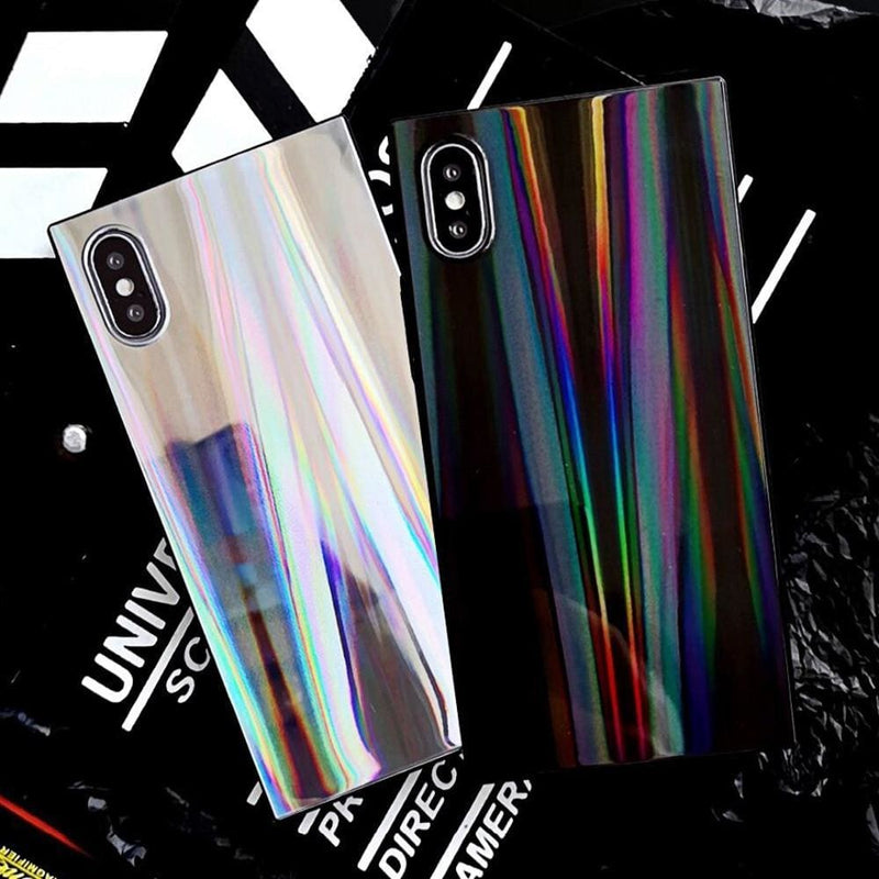 Rainbow holographic iphone case for iphone 6 6s 7 8 plus x 