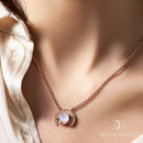 Raw crystal necklace - dreamy moonstone - raw crystal 