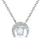 Raw crystal necklace - dreamy moonstone - 925 sterling 