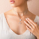 Raw crystal necklace - united moonstone - raw crystal 