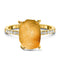Raw crystal ring - ritzy citrine - 14kt yellow gold vermeil 